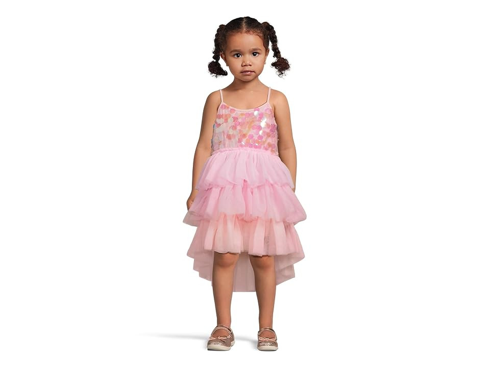 Lola and The Boys Rose Magic Paillette Dress (Toddler/Little Kid/Big Kid) Girl's Dress Pink : 8 Years (Big Kid), Polyester | Zappos