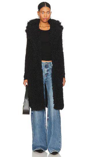 Giada Faux Fur Vest in Black | Revolve Clothing (Global)