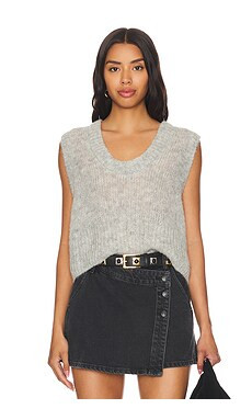Free People Dream Maker Vest in Light Heather Grey from Revolve.com | Revolve Clothing (Global)