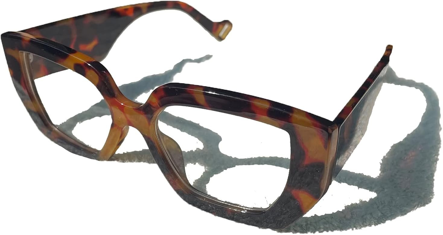 Laemzinv Blue Light Glasses for Women, Oversized Square Thick Acetate Frame, for Computer Glasses... | Amazon (US)