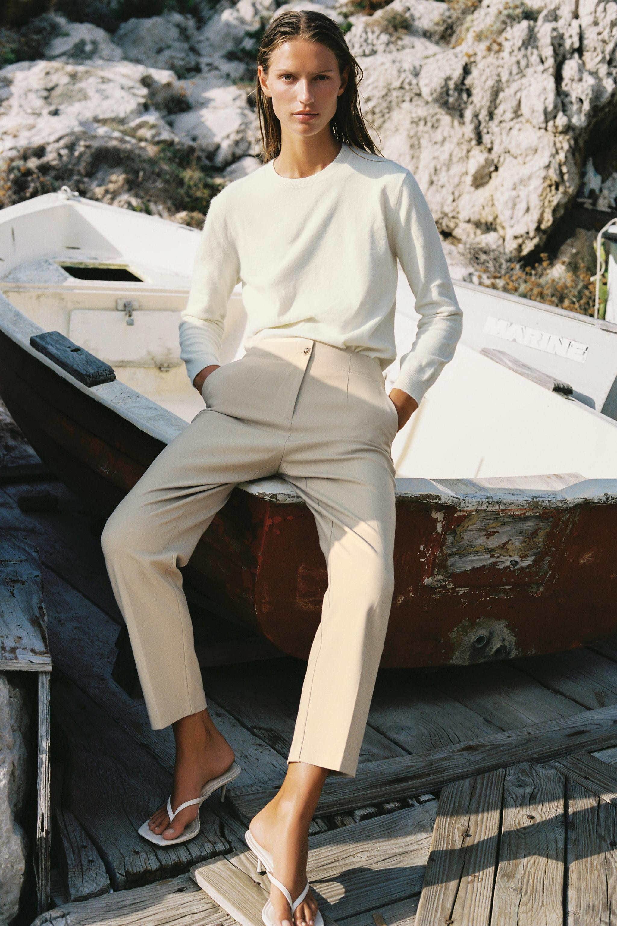 HIGH-WAIST CROPPED TROUSERS | Zara NL