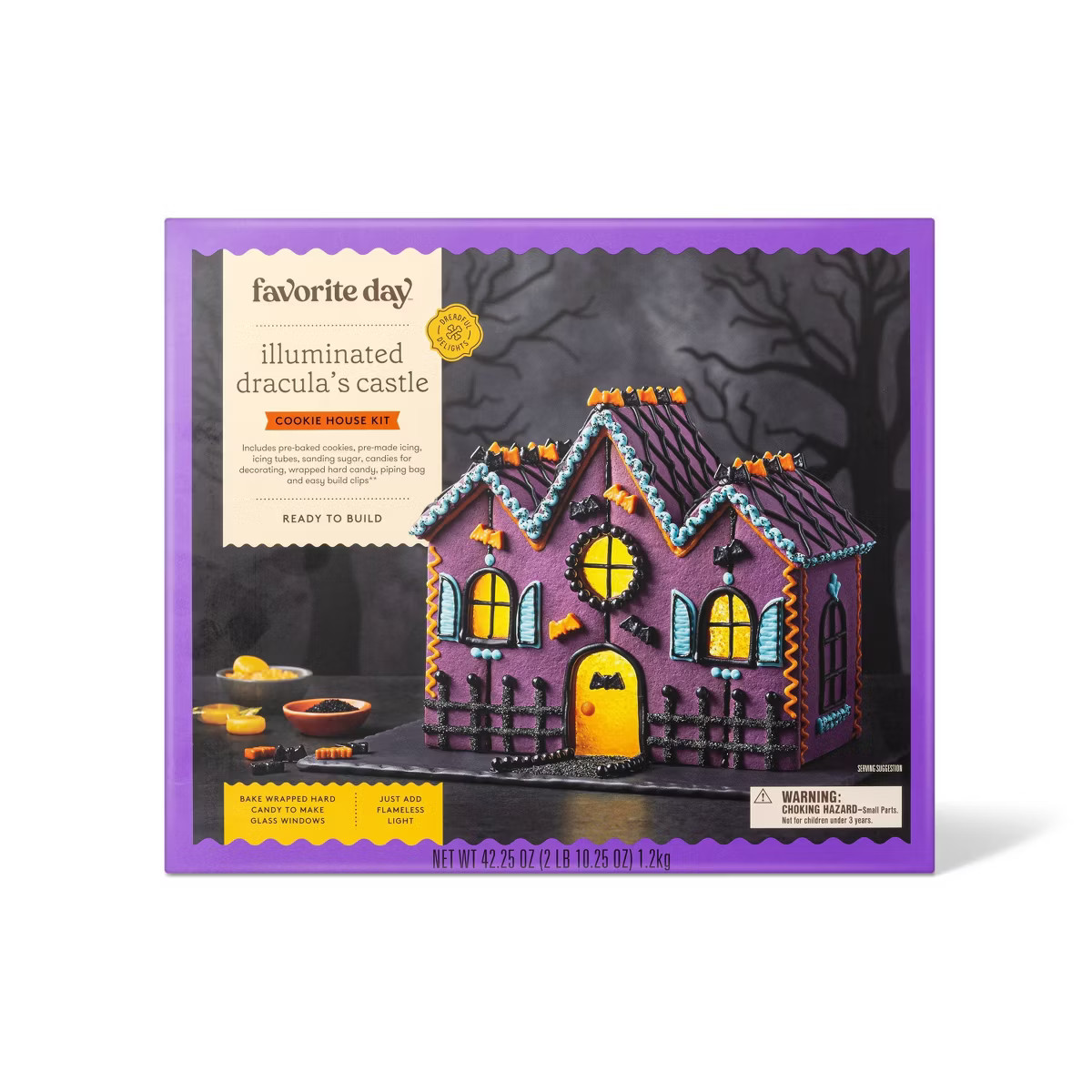 Illuminated Dracula's Castle Cookie House Kit - 42.25oz - Favorite Day™ | Target