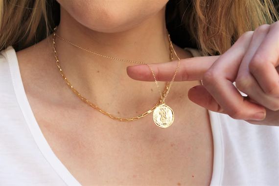 Zodiac Necklace, Birthday Gifts, Gifts for Women, Zodiac, Coin Necklace, Celestial, Charm Necklac... | Etsy (US)