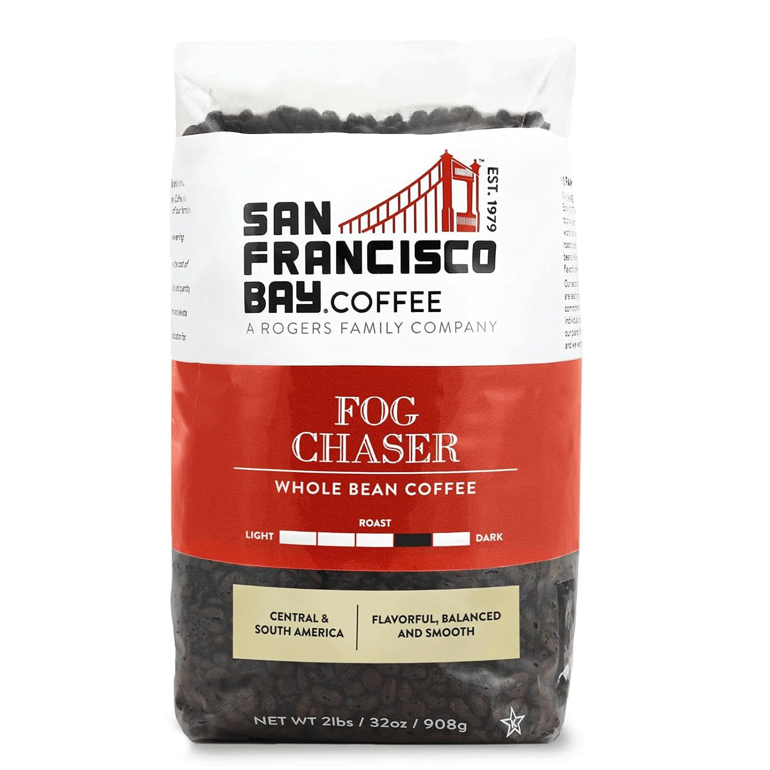 San Francisco Bay Whole Bean Coffee - Fog Chaser (2lb Bag), Medium Dark Roast | Amazon (US)