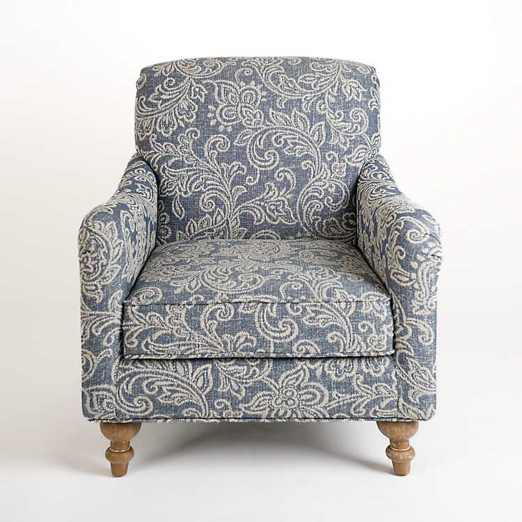 Blue Floral English Armchair | Kirklands