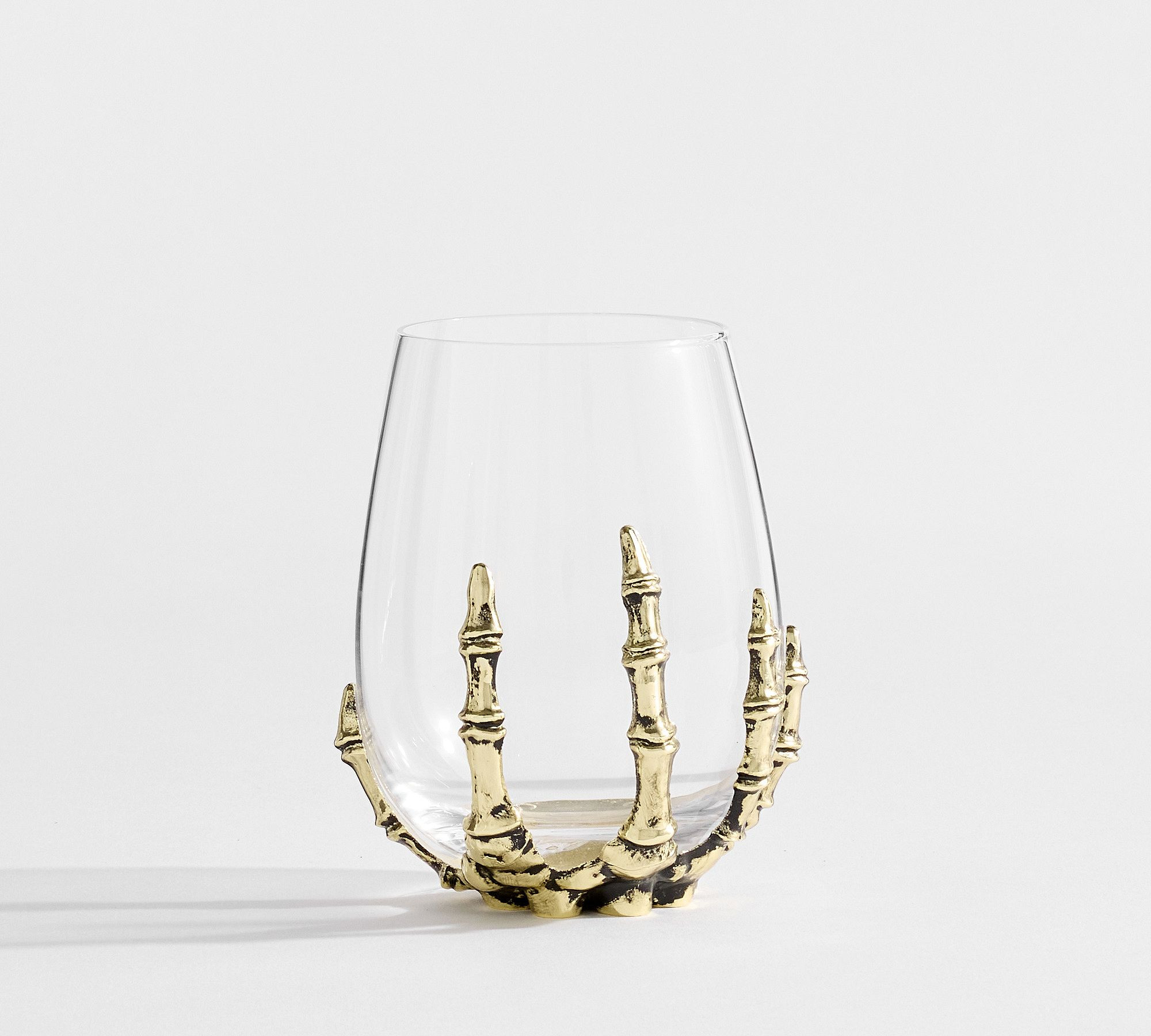 Skeleton Stemless Wine Glass | Pottery Barn (US)