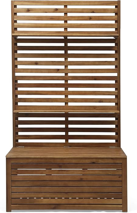 Christopher Knight Home Priscilla Outdoor Wooden Hall Tree, Teak Finish | Amazon (US)