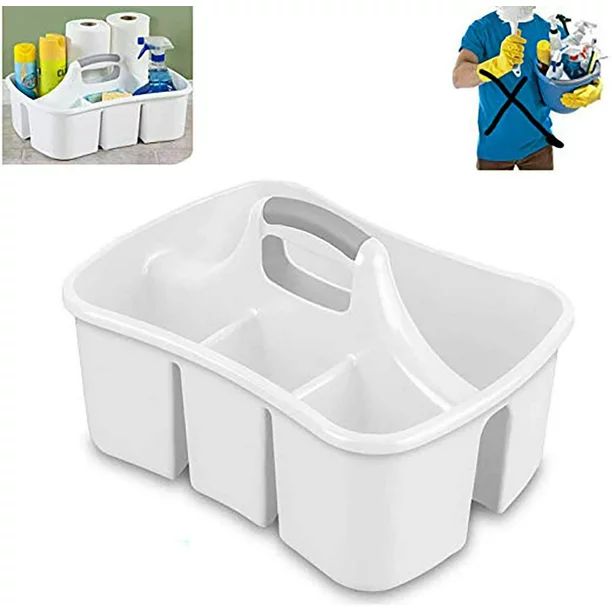XL Bath Kitchen Divided Compartment Caddy Storage Sink Organizer Janitors Bucket Soap Cleaning Br... | Walmart (US)
