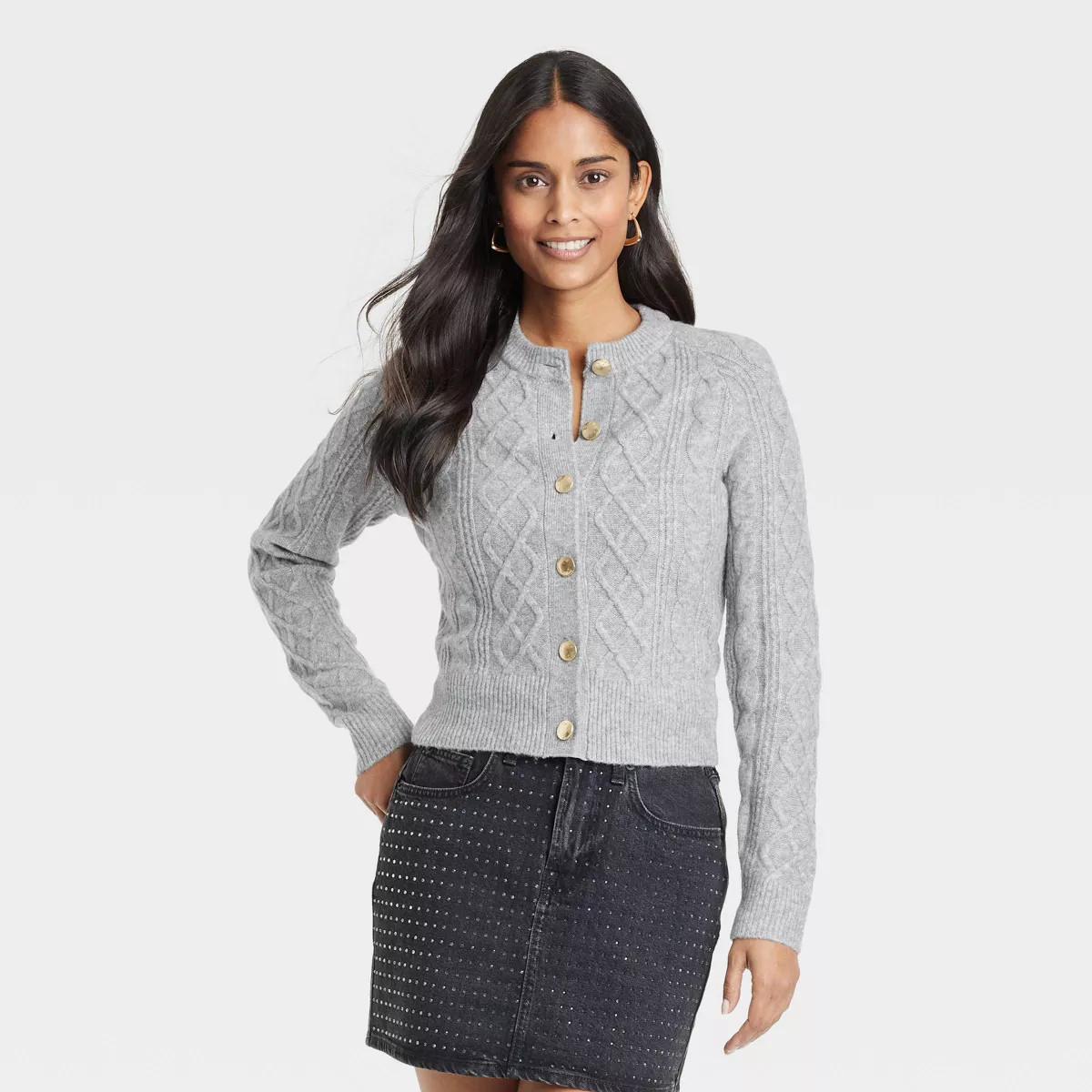 Women's Cashmere-Like Cable Stitch Cardigan - Universal Thread™ | Target