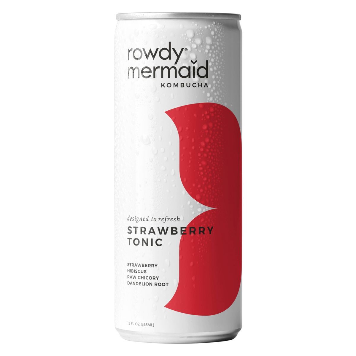 Rowdy Mermaid Strawberry Tonic Organic Kombucha - 12 fl oz | Target