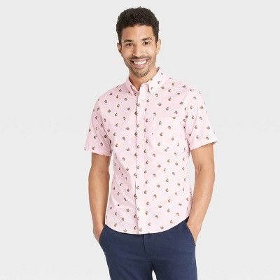 Men's Slim Fit Stretch Poplin Short Sleeve Button-Down Shirt - Goodfellow & Co™ | Target