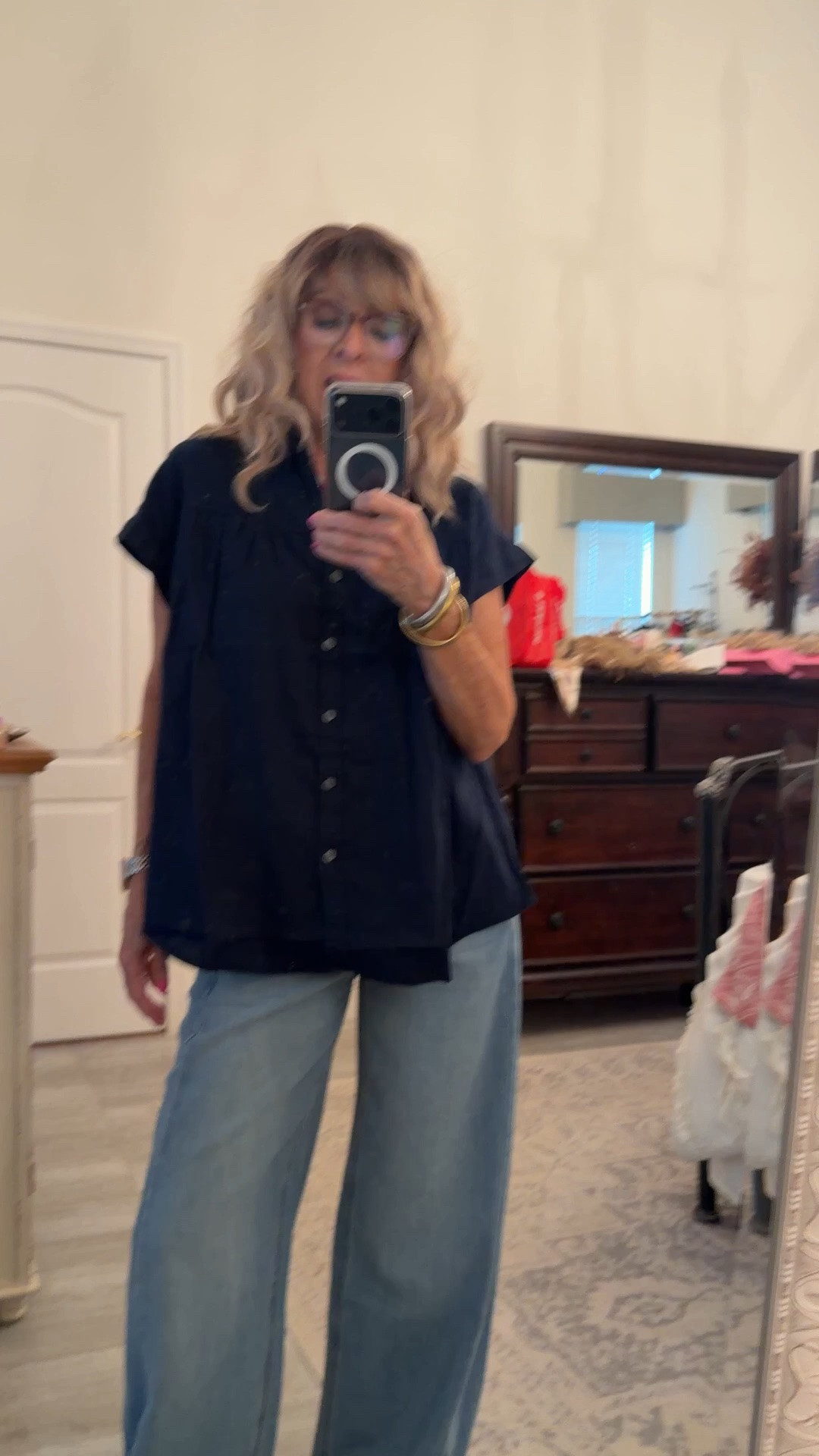 Another great Walmart find. The camo shirt is a linen and rayon blend.

#LTKOver40