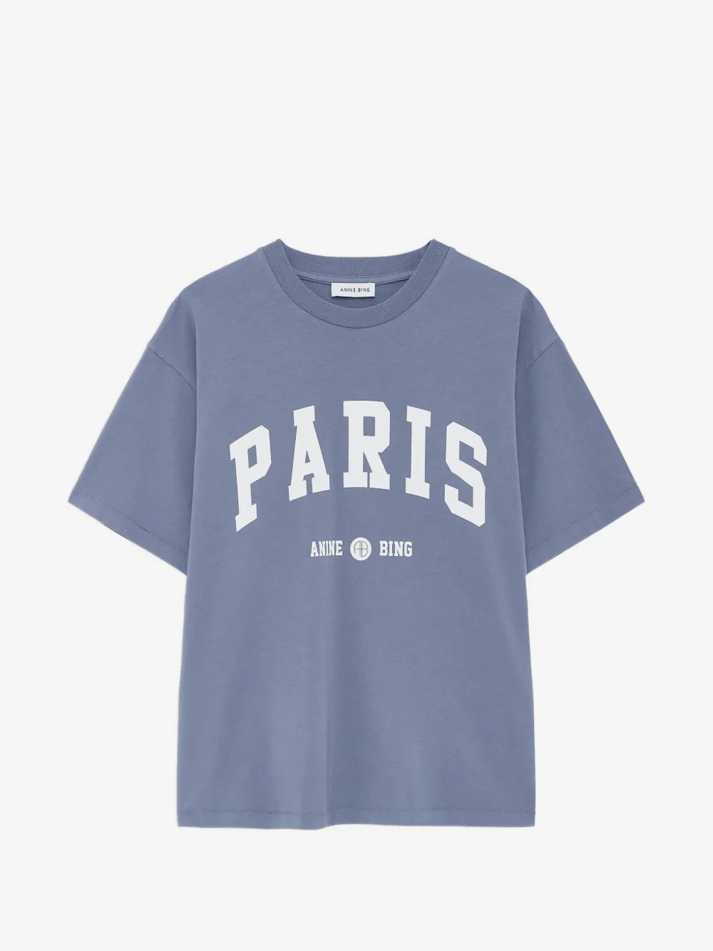 ANINE BING Cade T-shirt Paris University - blue washed | Farfetch Global