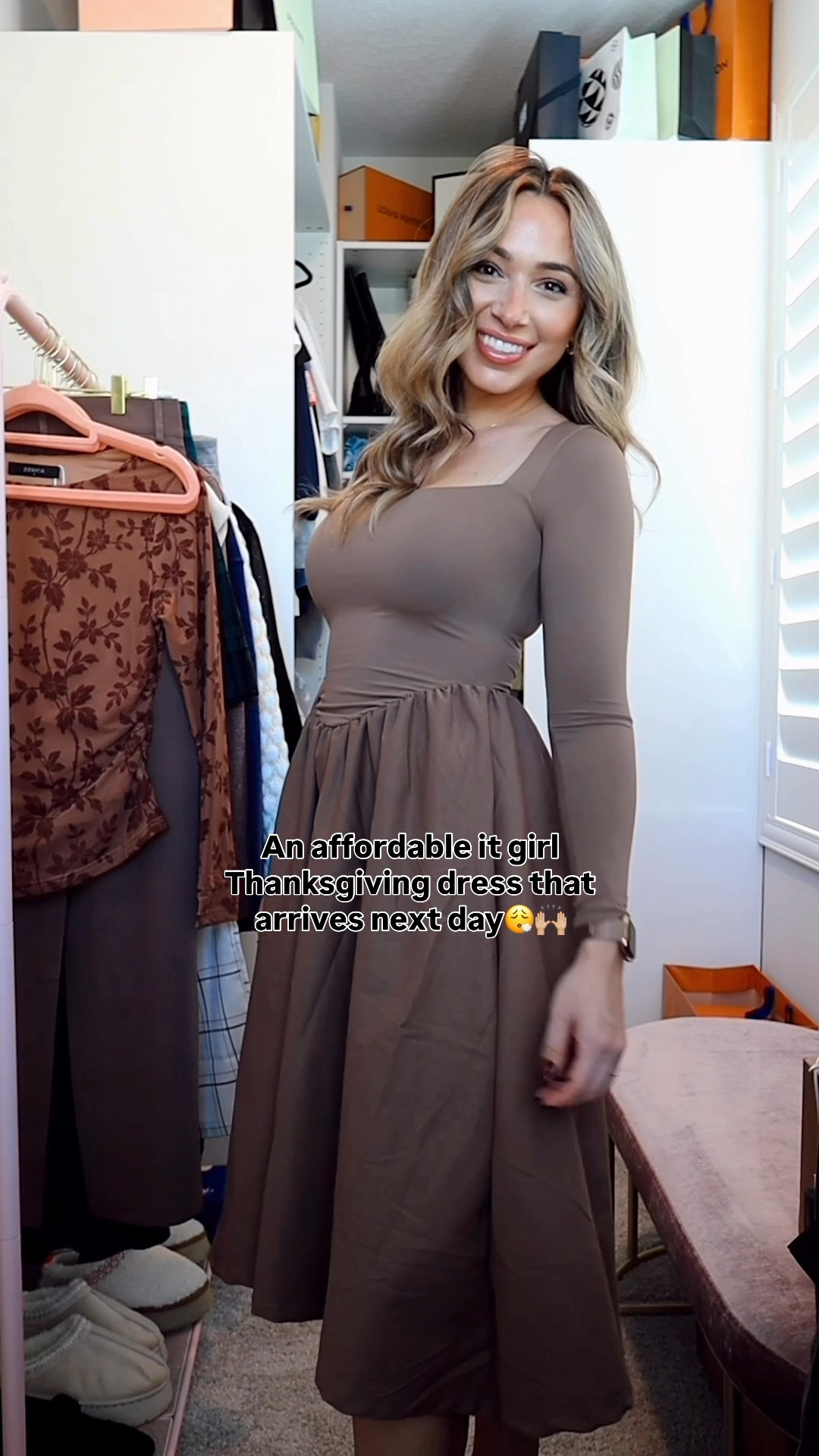 Affordable it girl Thanksgiving dress that ships fast!! Amazon fashion find for Thanksgiving or Friendsgiving. Easy Thanksgiving outfit idea  

#LTKgrwm #LTKHoliday #LTKFindsUnder50