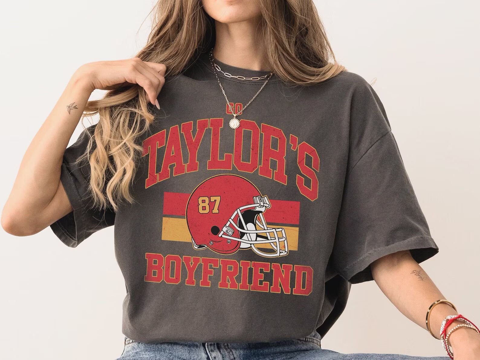 Taylor's Boyfriend Shirt Vintage Taylor and Travis Comfort Colors Shirt, Kansas City Football Era... | Etsy (US)