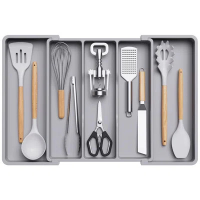 Utensil Organizer For Kitchen Drawers, Expandable Cooking Utensil Tray, Adjustable Cutlery Silverware Flatware Holder | Wayfair North America