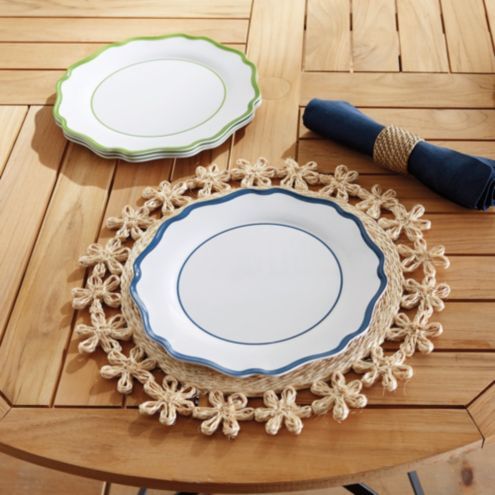Scalloped Melamine Dinner Plates - Set of 4 | Ballard Designs, Inc.