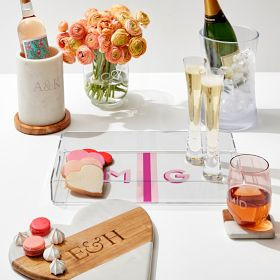 Wood and Marble Heart Cheese Board | Mark and Graham