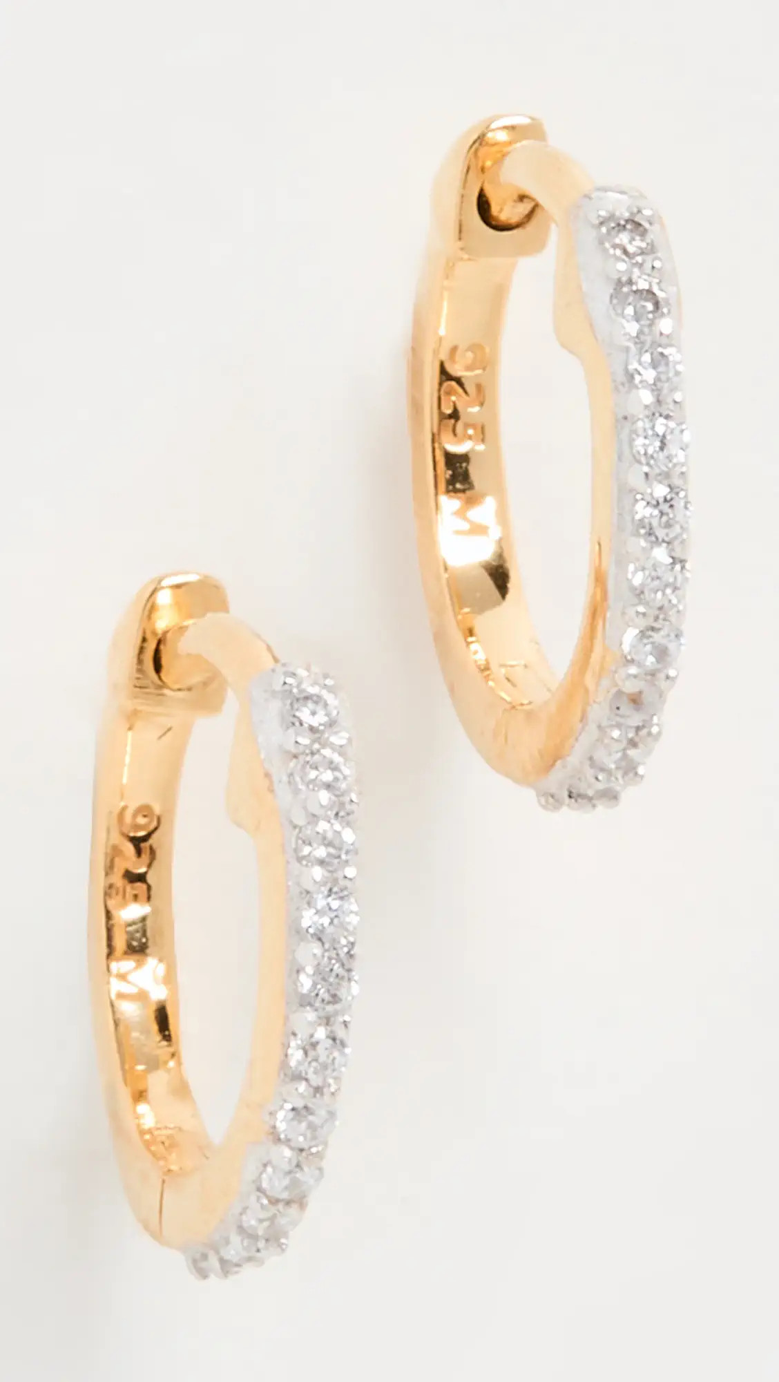 Gold Pave Huggies | Shopbop