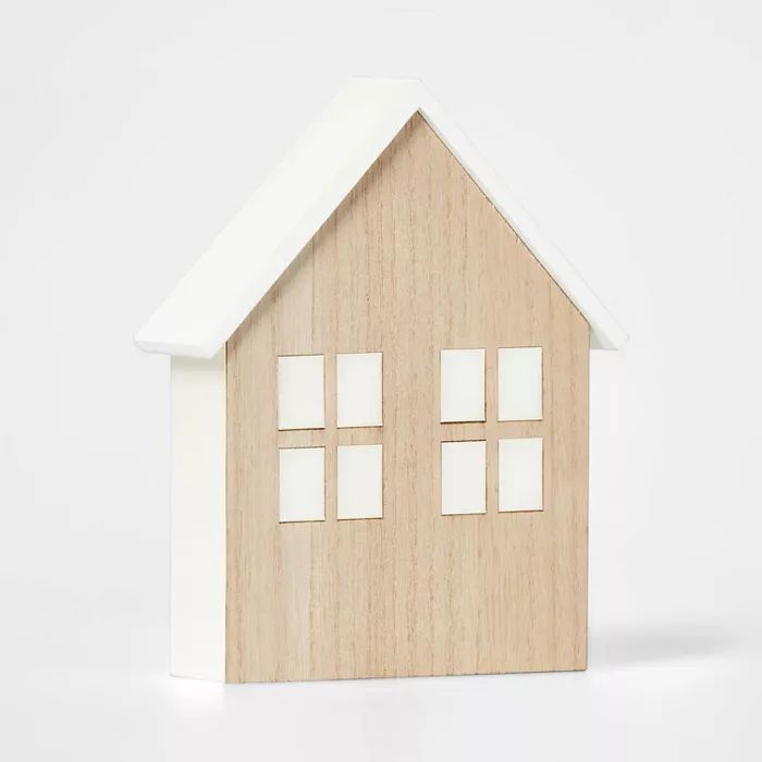 Wood & Enamel House Decorative Figurine White - Wondershop™ | Target