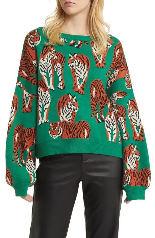 Retrograde Tiger Boxy Sweater | Nordstrom