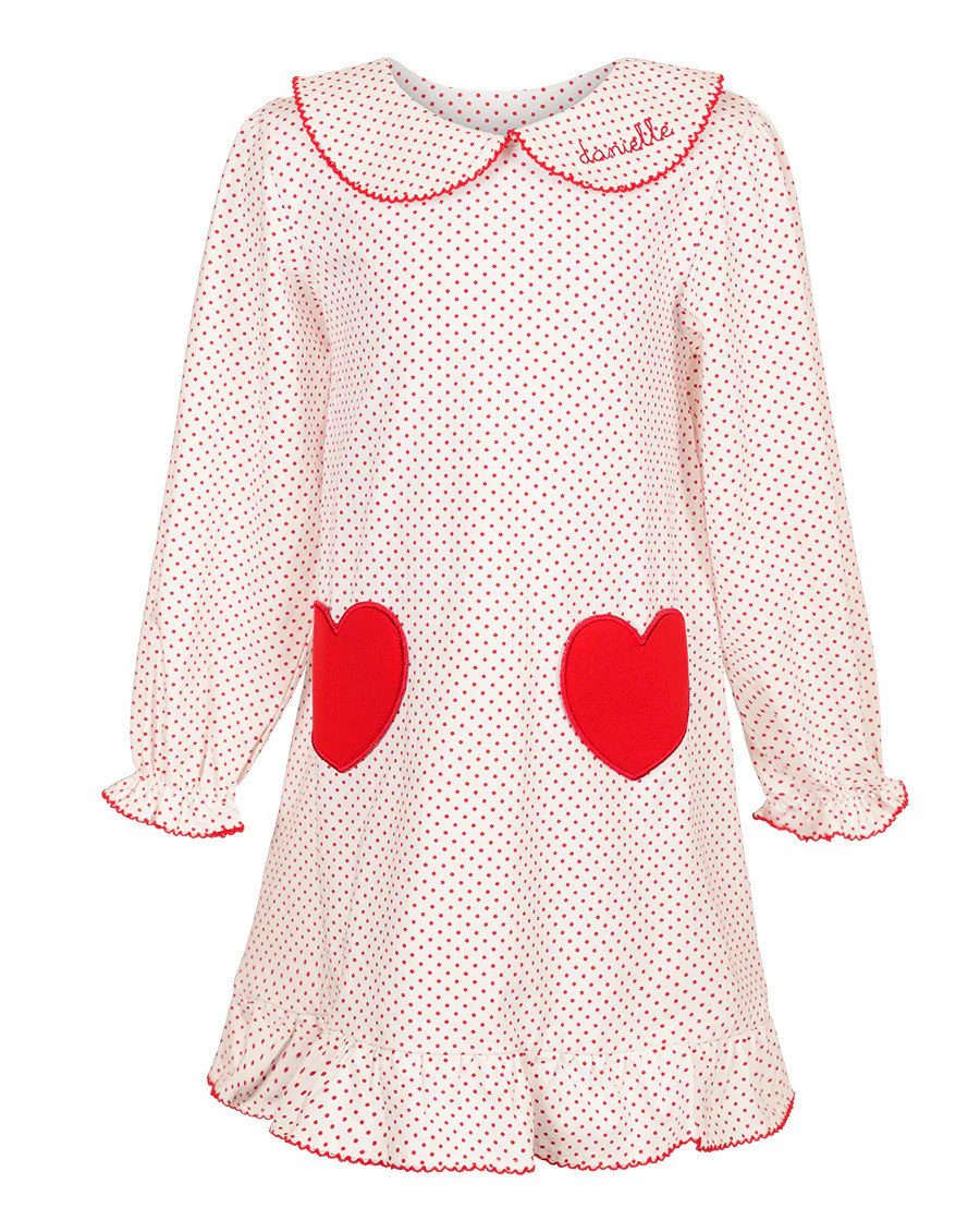 Heart Pockets Polka Dot Knit Dress | Smockingbird Kids