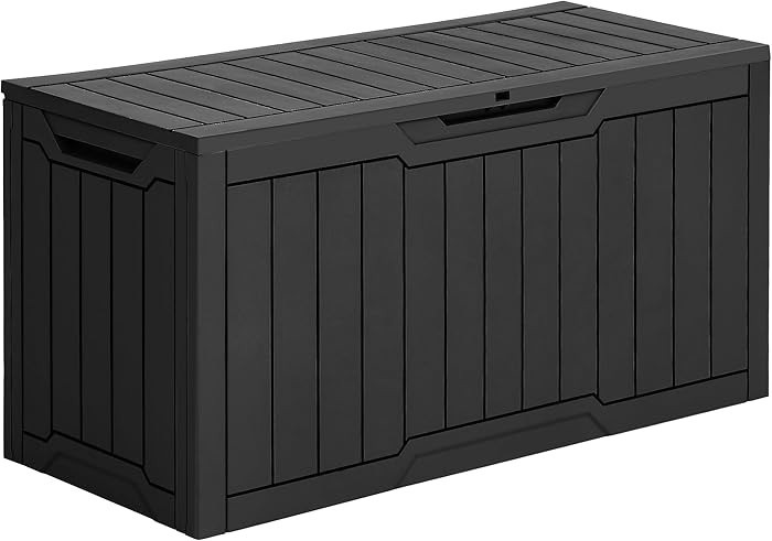 YITAHOME 80 Gallon Outdoor Storage Box, Large Water Resistant Resin Deck Box, Indoor Outdoor Lock... | Amazon (US)