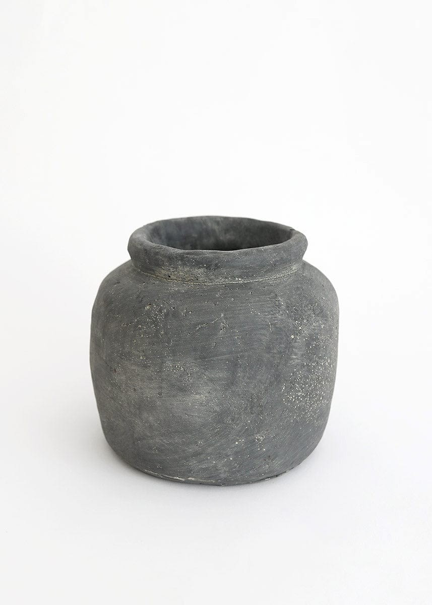 Distressed Clay Planter Vase in Grey - 7 | Afloral (US)