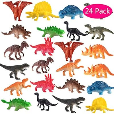 Easter Eggs Fillers Mini Dinosaur Toys, 24 Pack Dinosaur Figures for Easter Eggs Fillers Easter B... | Amazon (US)