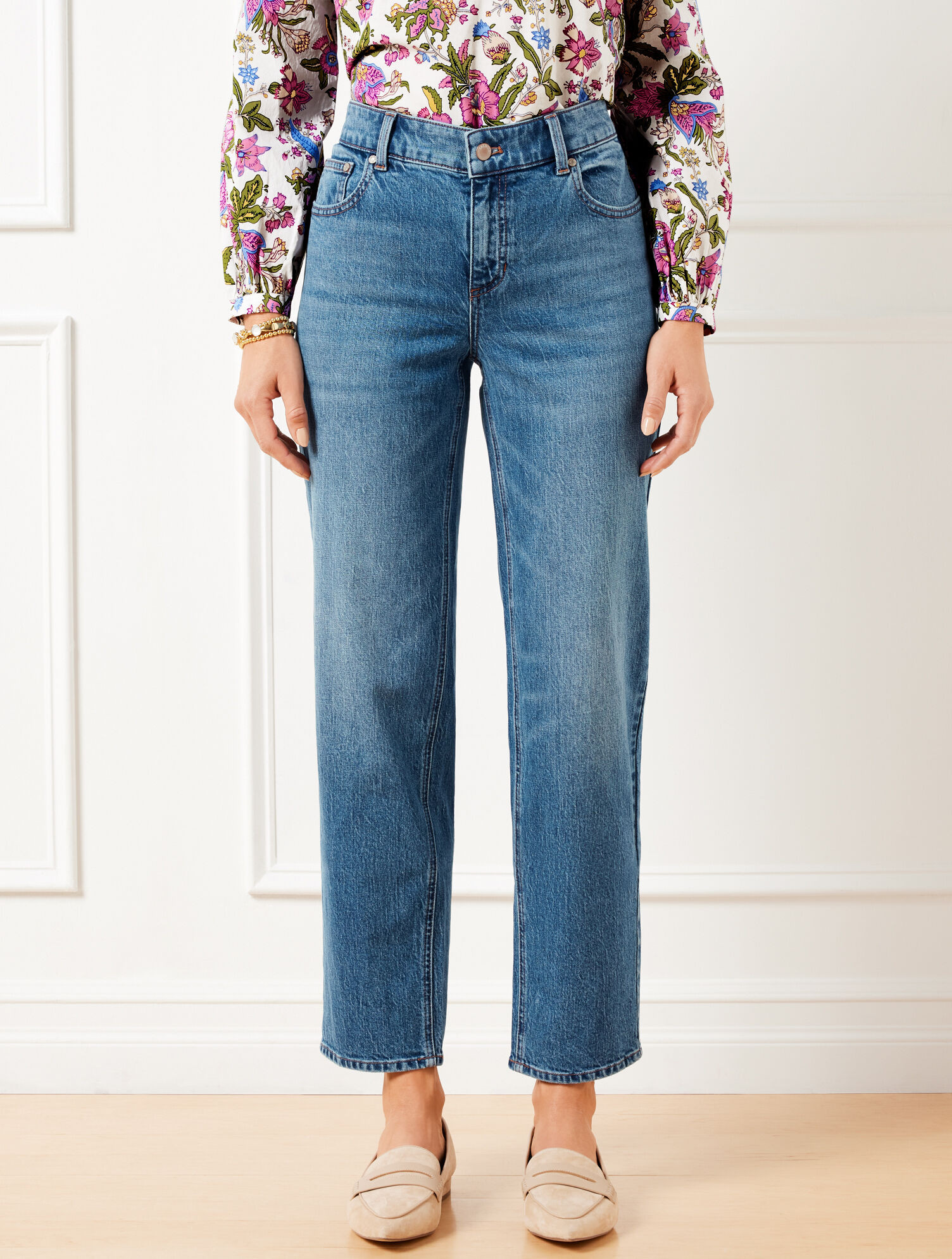 Mid Rise Stovepipe Jeans - Kingston Wash | Talbots