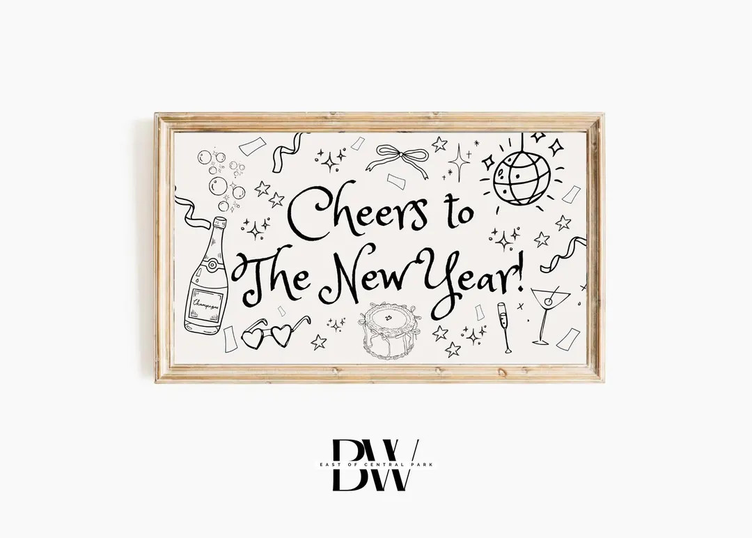 Frame TV Art New Year's Art Nye 2025, Nye Samsung Tv Happy New Year Frame TV Art Happy 2025 Frame... | Etsy (US)