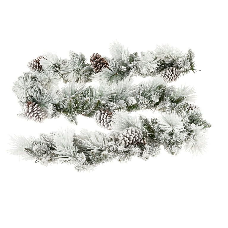 Artificial Flocked Greenery Christmas Garland, 9', by Holida Time | Walmart (US)