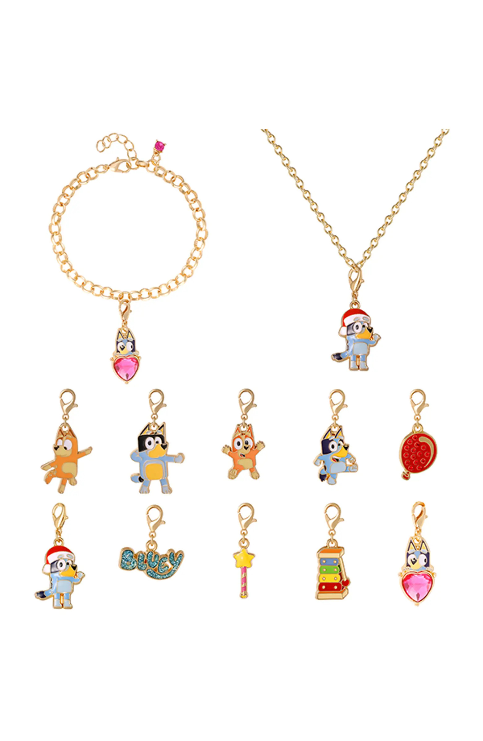 Advent Calendar 12-Pience Jewelry Set with Necklace and Bracelet Chains | Nordstrom