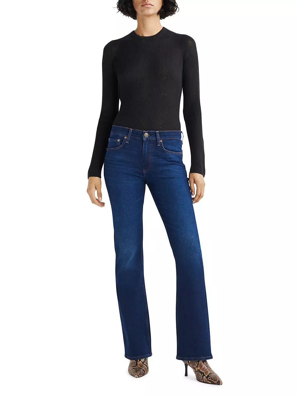 Peyton Mid-Rise Boot-Cut Jeans | Saks Fifth Avenue