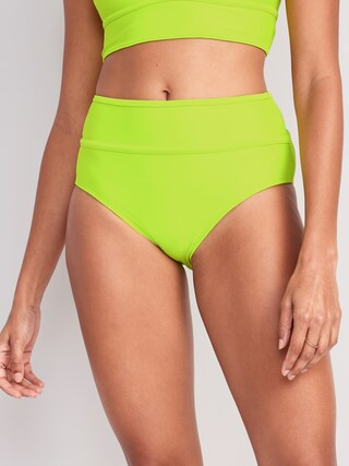 High-Waisted Bikini Swim Bottoms for Women | Old Navy (US)