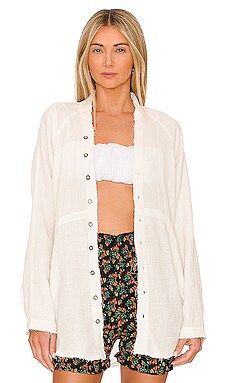 Free People Summer Daydream Button Down in Ivory from Revolve.com | Revolve Clothing (Global)