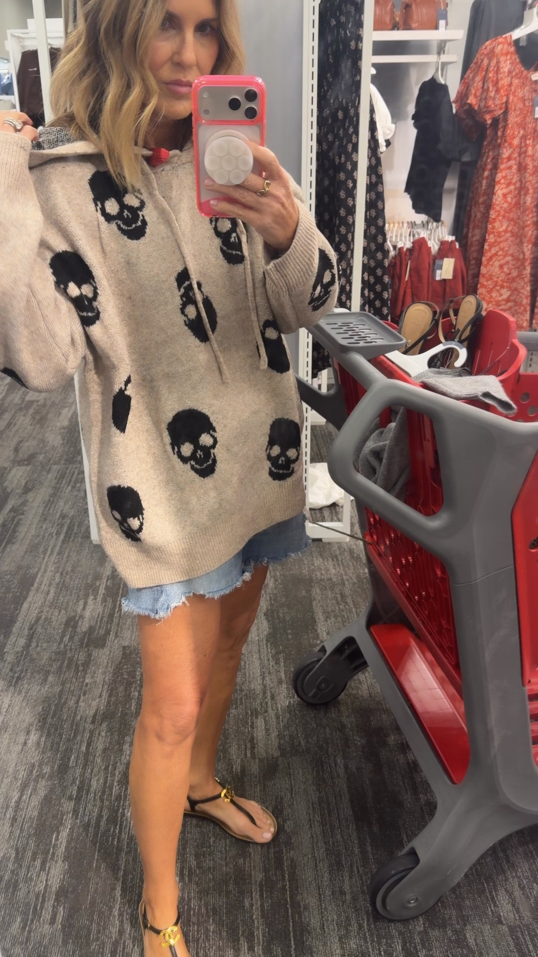 Skulls graphic hooded pullover sweater. I’m in a large for an oversized fit

#LTKOver40