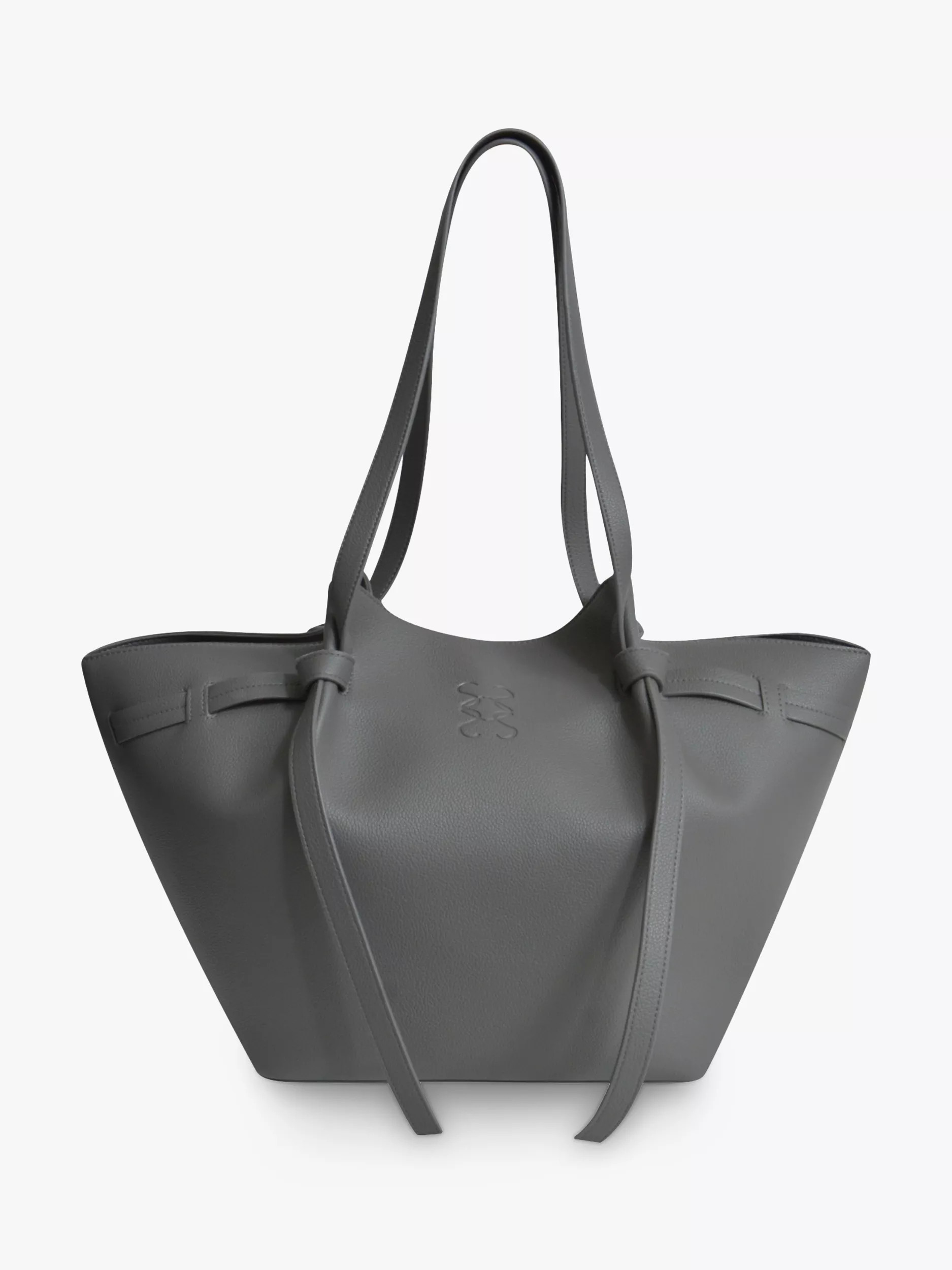Smith & Soul Faux Leather Tote Bag, Grey | John Lewis (UK)