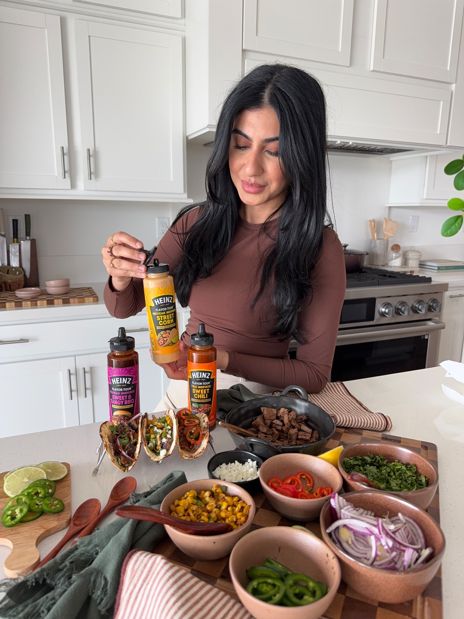 TACO TRIO- IT’S ALL ABOUT THE SAUCE- you guys know it’s always all about the sauce around here. Give me a variety and give me extra. The problem is I can never settle on just one. And now thanks to Heinz new Flavor Tour sauces that are inspired by global flavors I get to use all 3 in one plate. There’s a Mexican inspired street corn sauce, a Thai inspired sweet chili, and a Korean inspired sweet and tangy bbq. All 3 flavors- whether you want to dip, drizzle, or dress are now available at Target nationwide. 

Recipe, food, taco, sauce, home, cooking, kitchen, flavor

#ad #FlavorTour #HeinzFlavorTour #TargetPartner #Target @heinz @target


#LTKSummerEdit #LTKHome