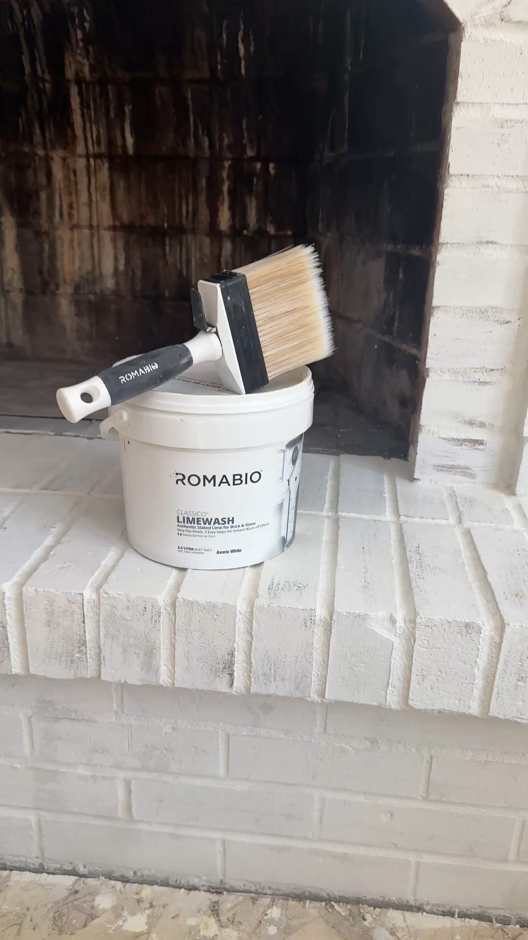 I’m obsessed with how this lime wash changed our red brick fireplace into a calm, white one in under a day. 

#LTKHome