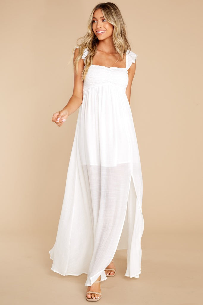 Want Me Back White Maxi Dress | Red Dress 