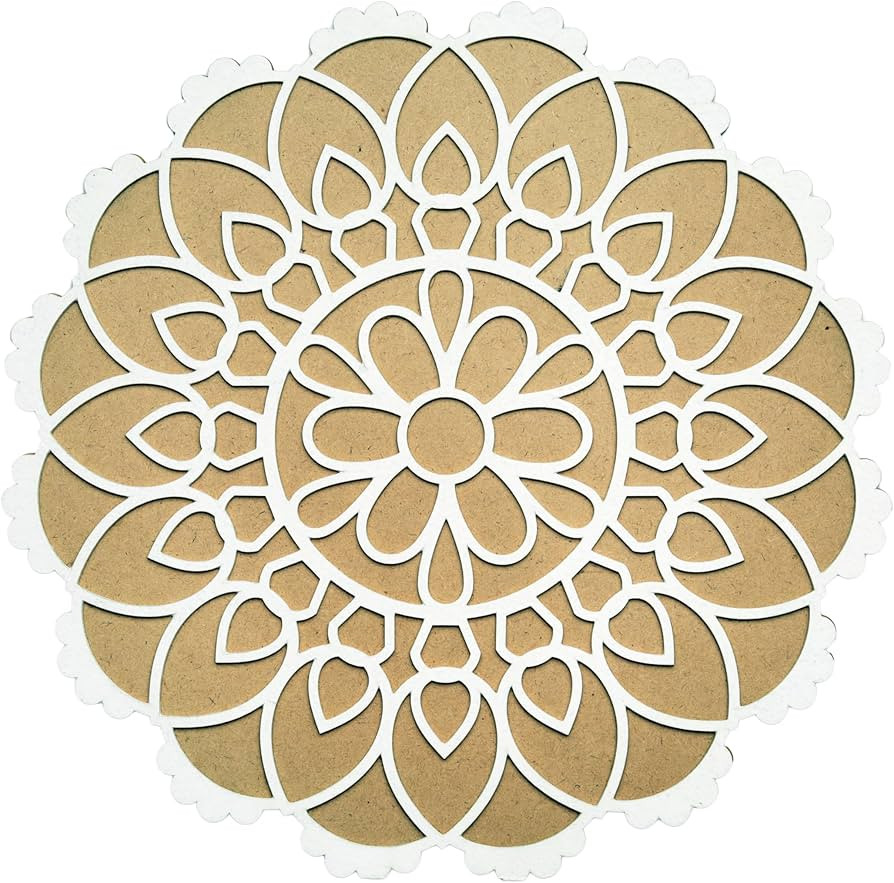Amazon.com: DIY MDF Readymade Round Designer Rangoli Mat Easy to Use Rangoli Template Easy to Fil... | Amazon (US)