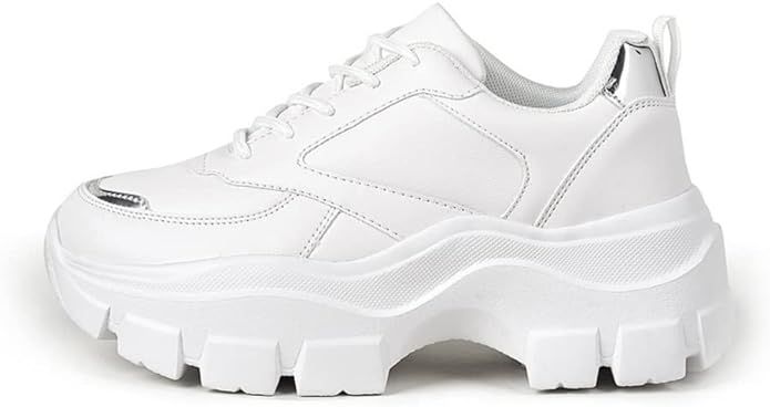 Niluber Women's Chunky Platform Dad Lace-Up Casual Walking Sport Sneakers | Amazon (US)
