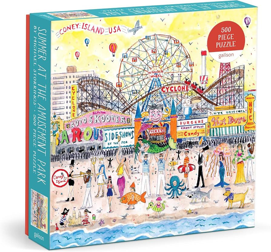 Galison - Summer At The Amusement Park 500 Piece Jigsaw Puzzle for Adults | Amazon (US)
