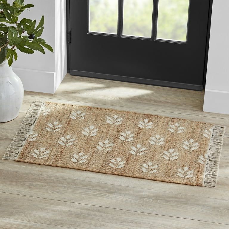 Better Homes & Gardens Floral Jute 2' x 3' Accent Rug by Dave & Jenny Marrs | Walmart (US)