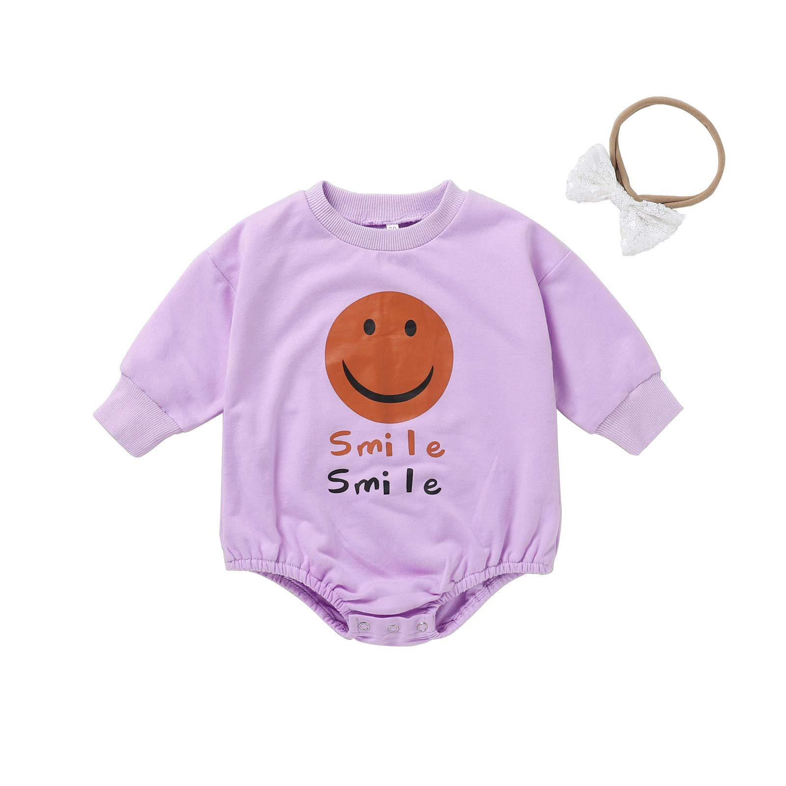 New Born Baby Girl Winter Clothes Loose Long Sleeve Jumpsuit Onesies + Headband 2Pcs Toddler Outf... | Amazon (US)