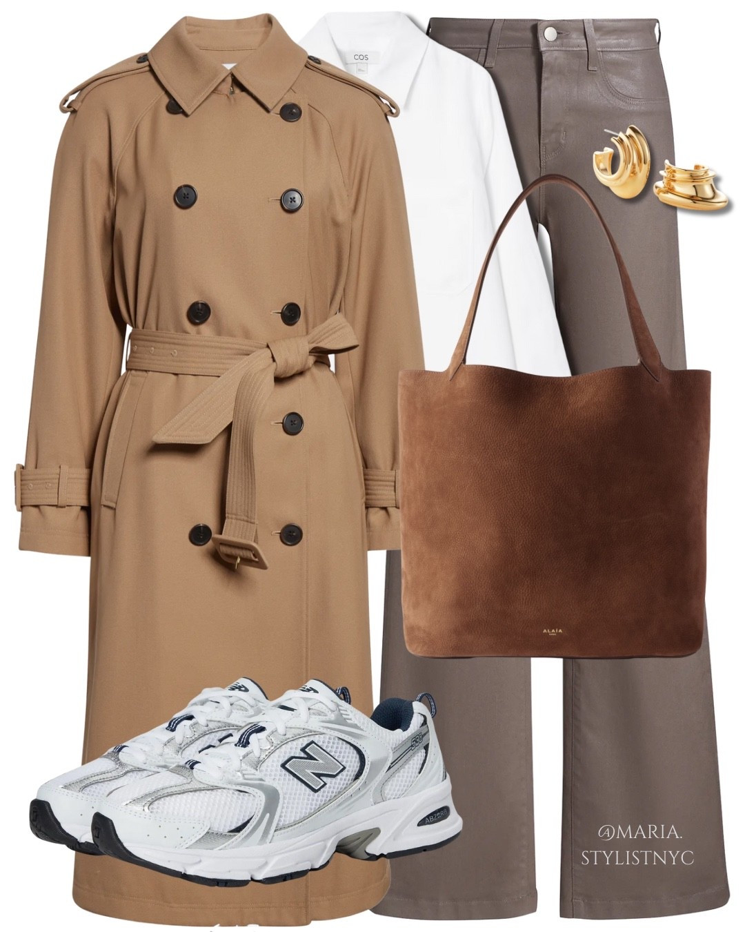 Fall Outfit 🍂✨ Taupe Jeans + Trench Coat + Sneakers 👟 

#LTKStyleTip #LTKItBag #LTKShoeCrush