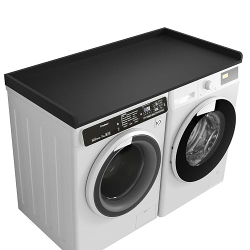 Kaboon Washer Dryer Countertop Only, Melamine Countertop with Edge Rails - 27.5" Depth x 54" Width Laundry Room Organization, Black | Amazon (US)