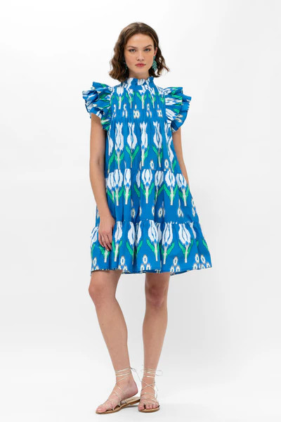 Pintuck Ruffle Mini- Sumba Blue | Oliphant Design