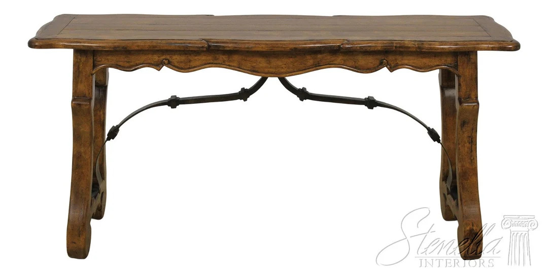 57528EC: BAUSMAN Country French Style Wood & Iron Console Table - Etsy | Etsy (US)